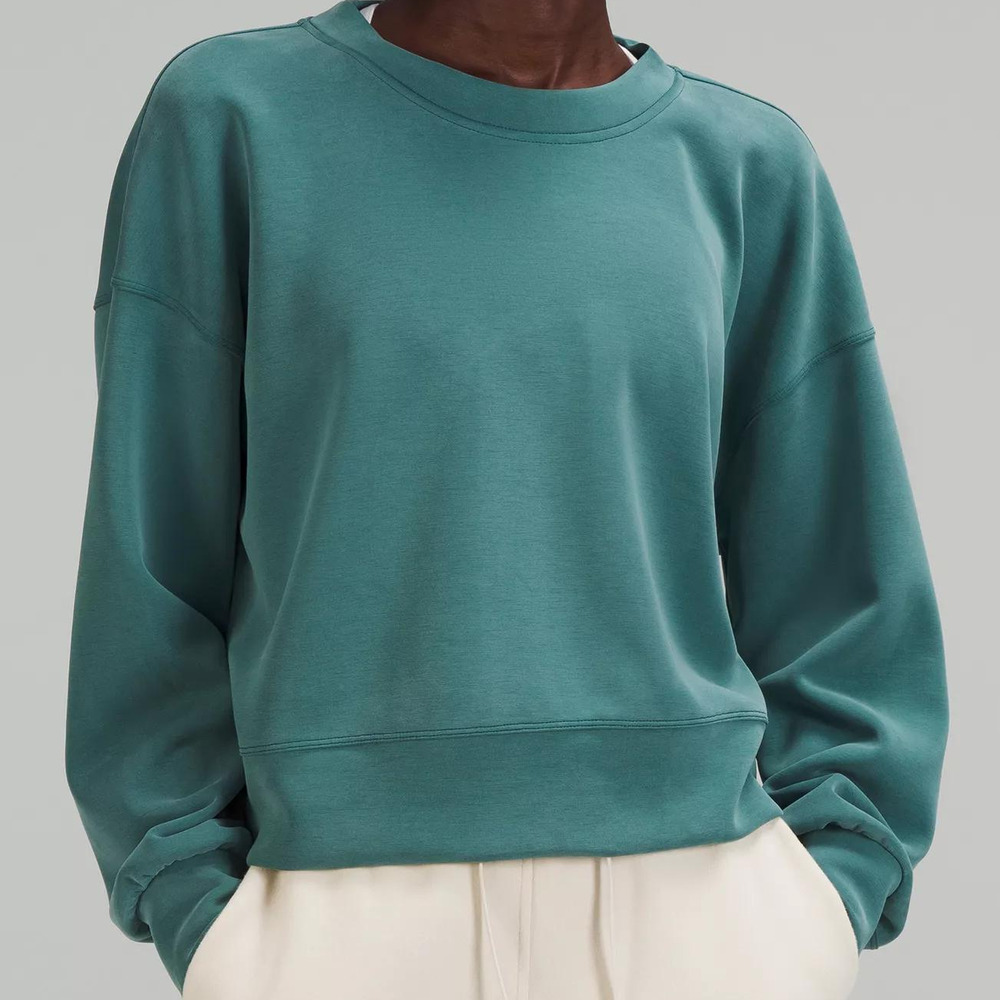 Lululemon Perfectly Oversized Cropped Crew *Softstreme in Green